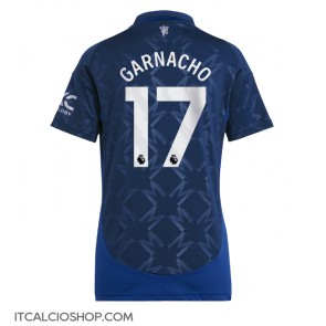 Manchester United Alejandro Garnacho #17 Seconda Maglia Femmina 2024-25 Manica Corta